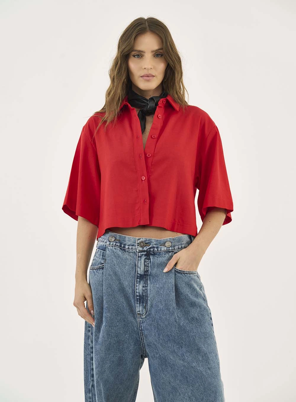 Camisa Linho Vermelho
