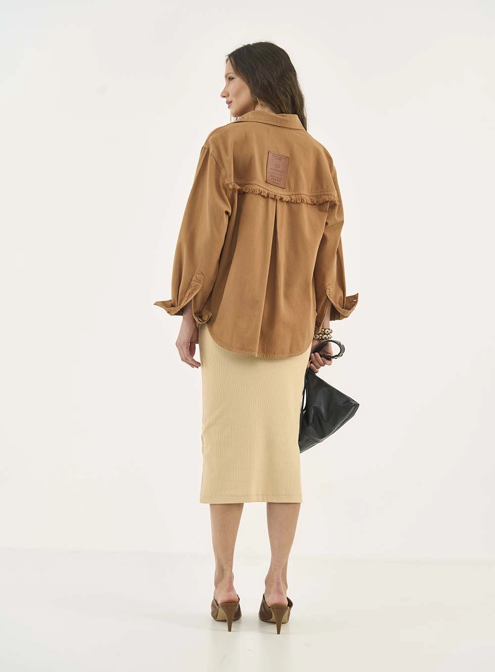 Camisa Sarja Western Camel Marrom
