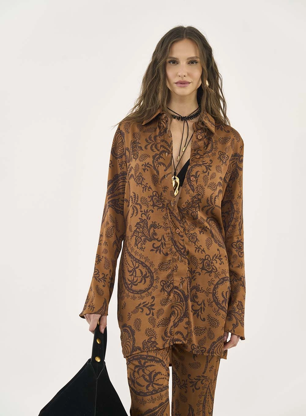 Camisa Longa Paisley Country Estampados