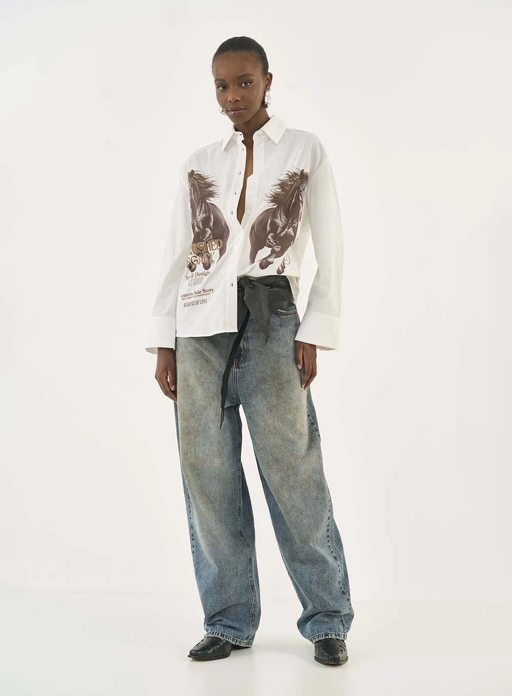 Camisa Estampada Loose Off Shell