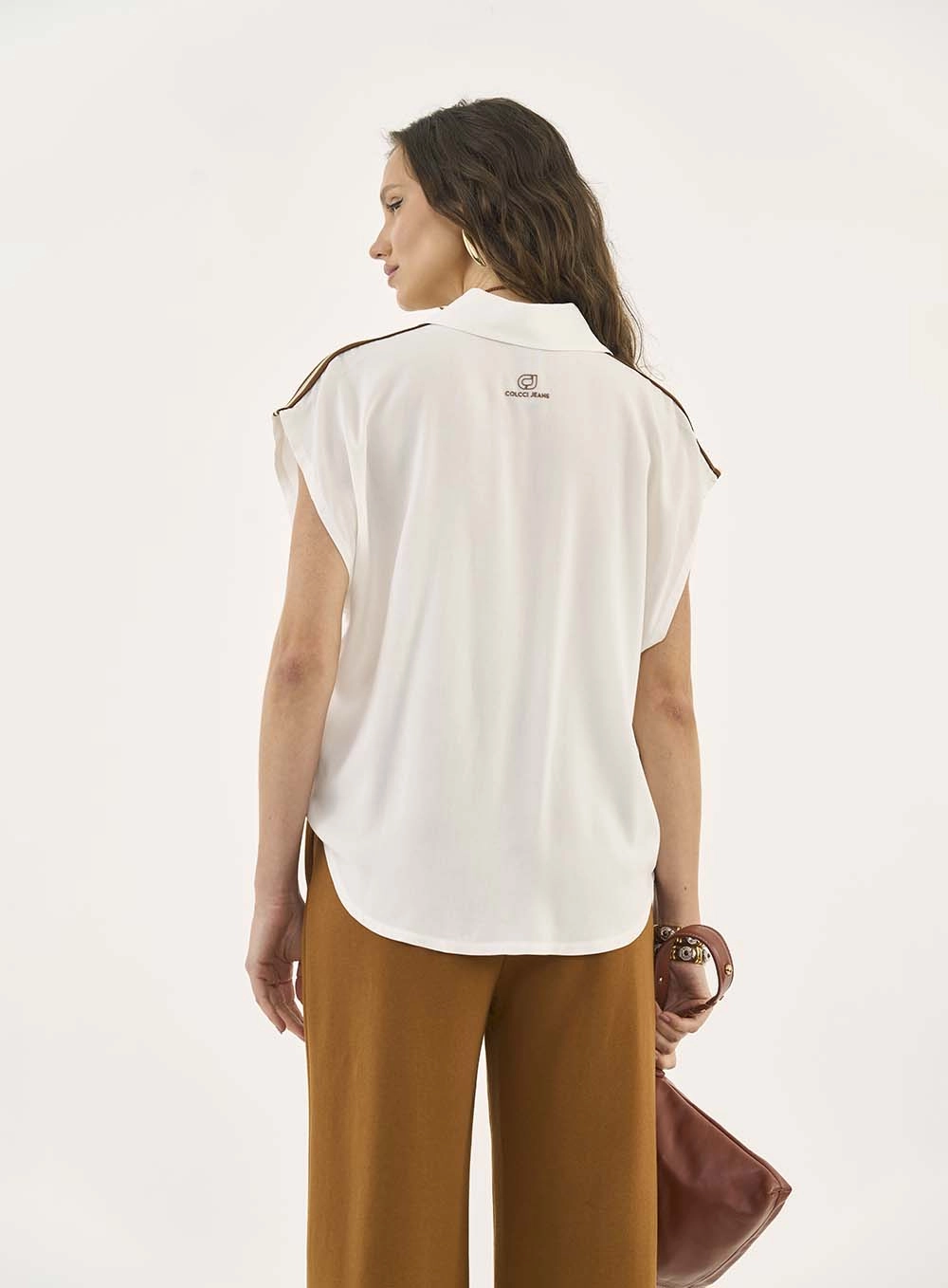 Camisa Loose Sem Mangas Off Shell