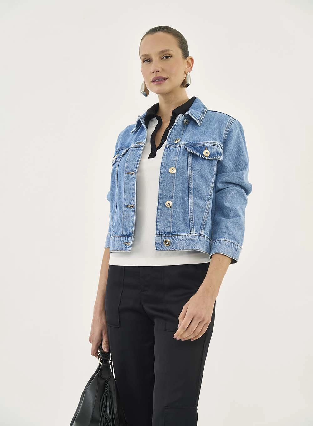 Jaqueta Jeans Trucker Comfort Índigo