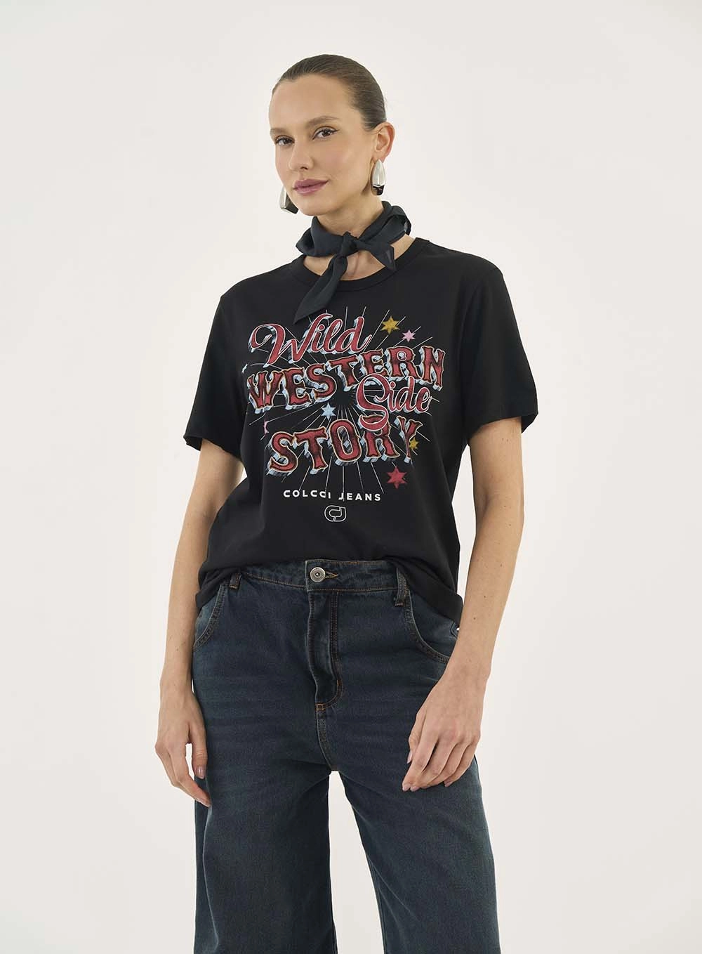 Camiseta Comfort Estampada Preto