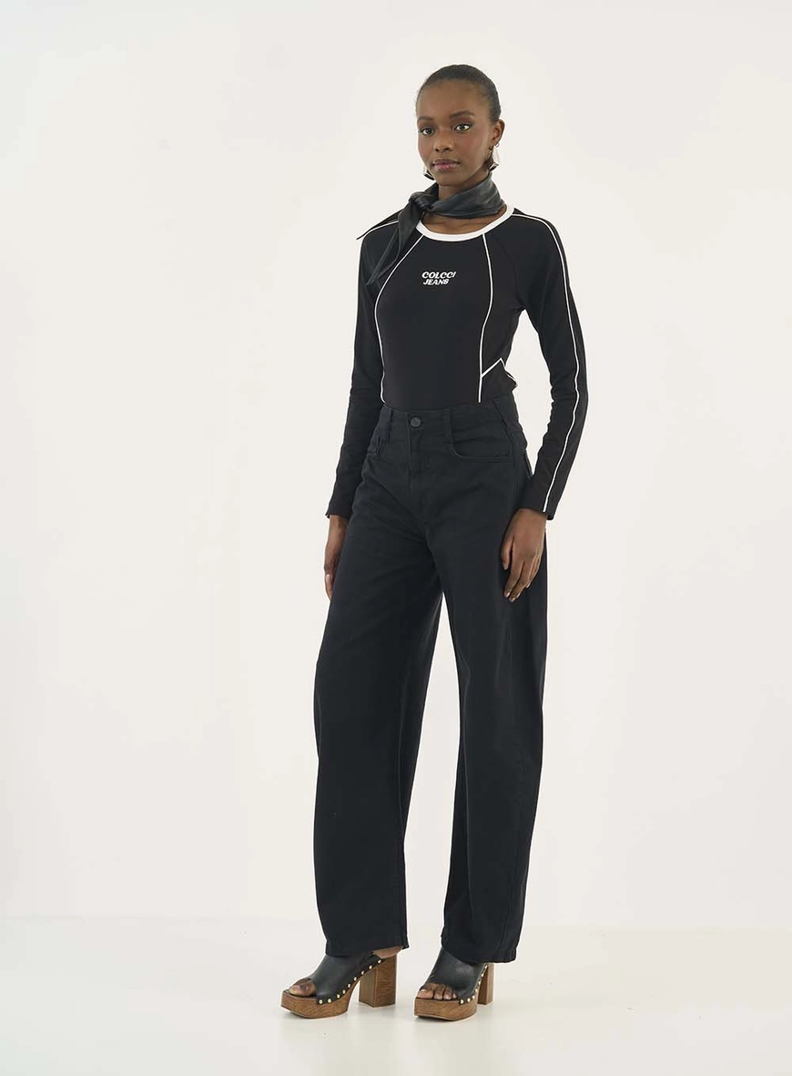 Camiseta Slim Manga Longa Com Listras