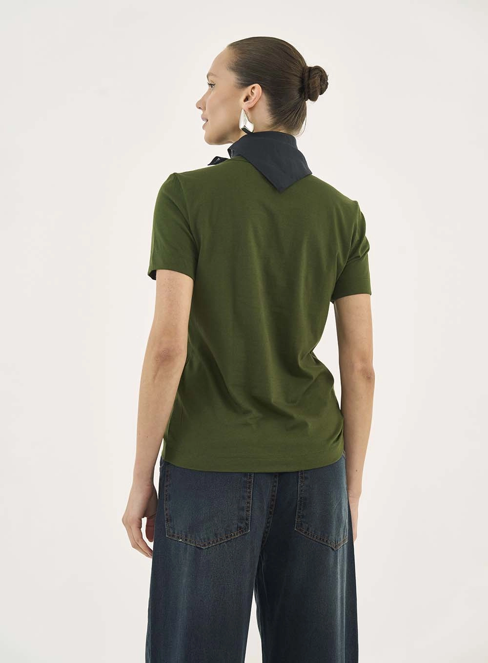 Camiseta Comfort Manga Curta Com Estampa Verde
