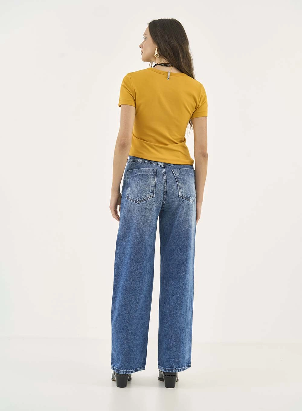 Camiseta Slim Com Estampa Amarelo