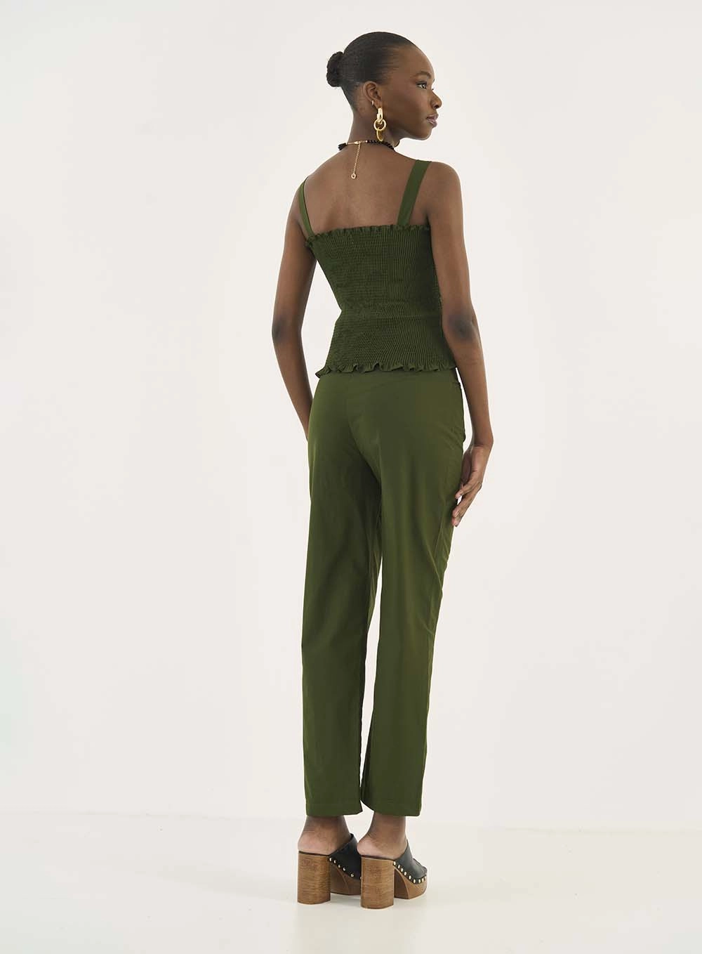 Blusa Tecido Plano 1 Feminino Colcci Jeans Verde