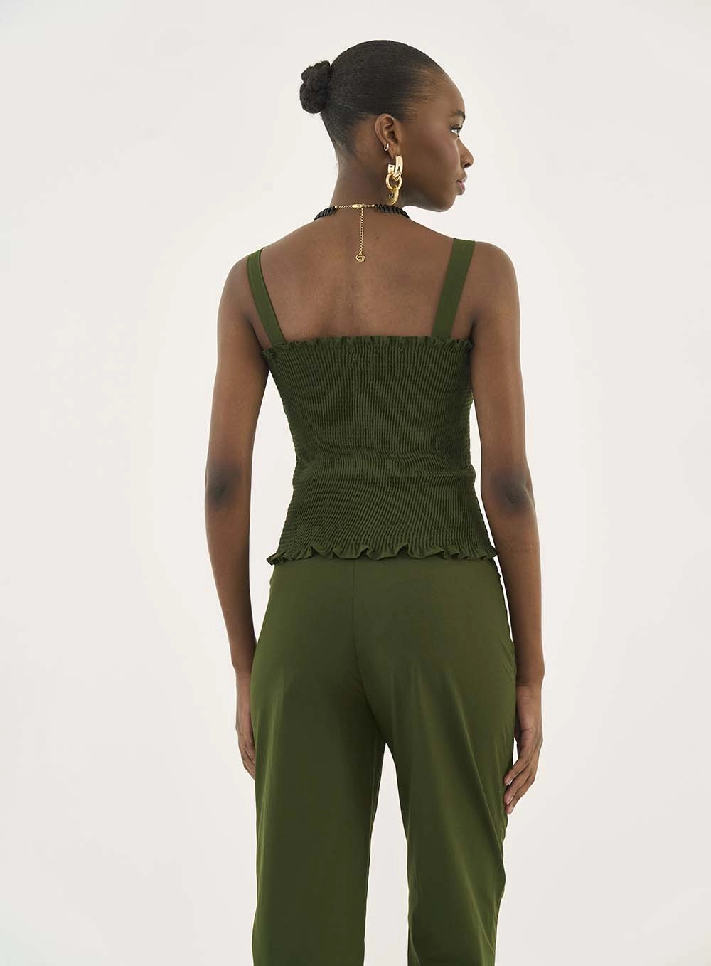 Blusa Tecido Plano 1 Feminino Colcci Jeans Verde