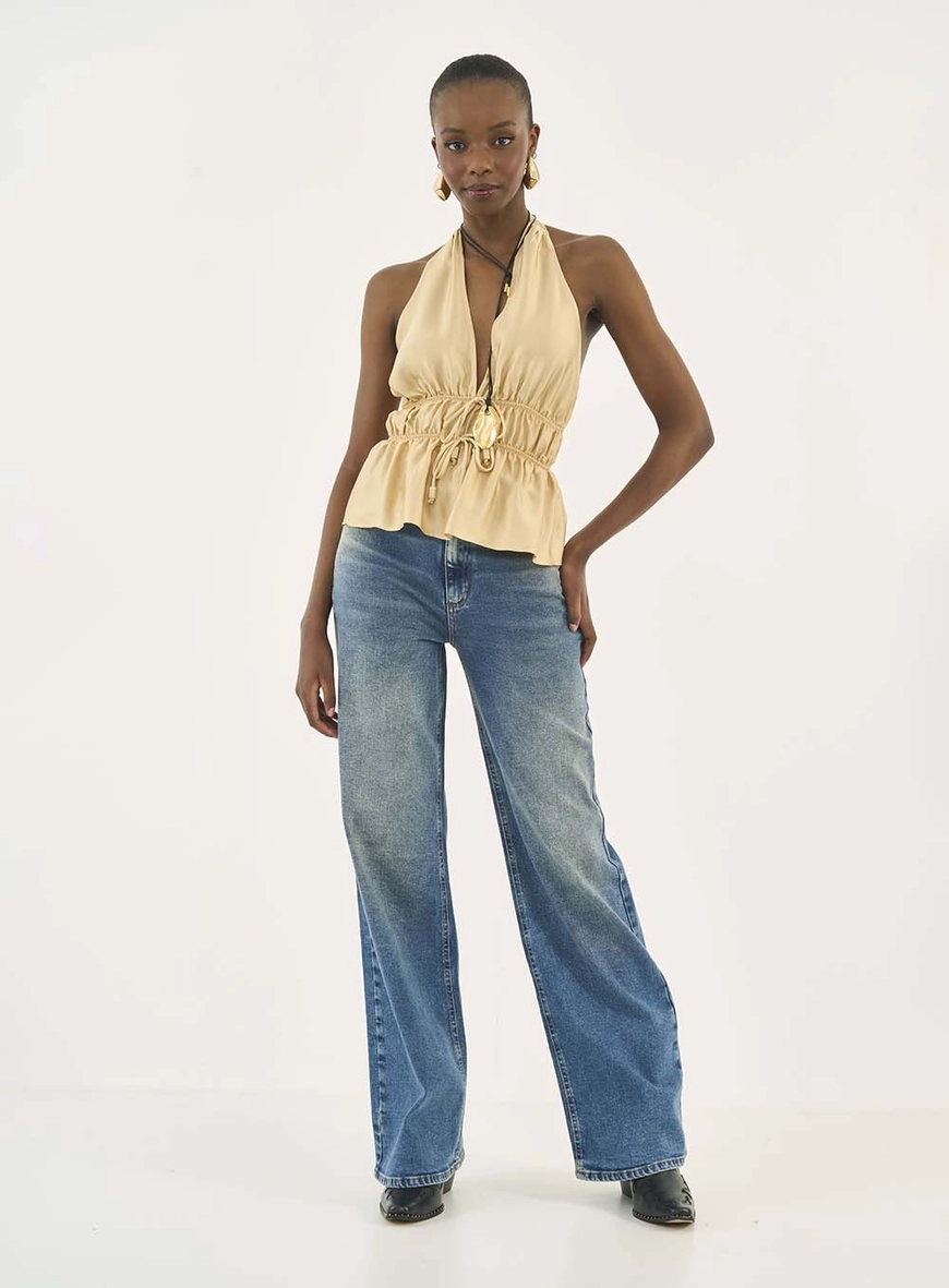 Blusa Frente Única Com Franzido