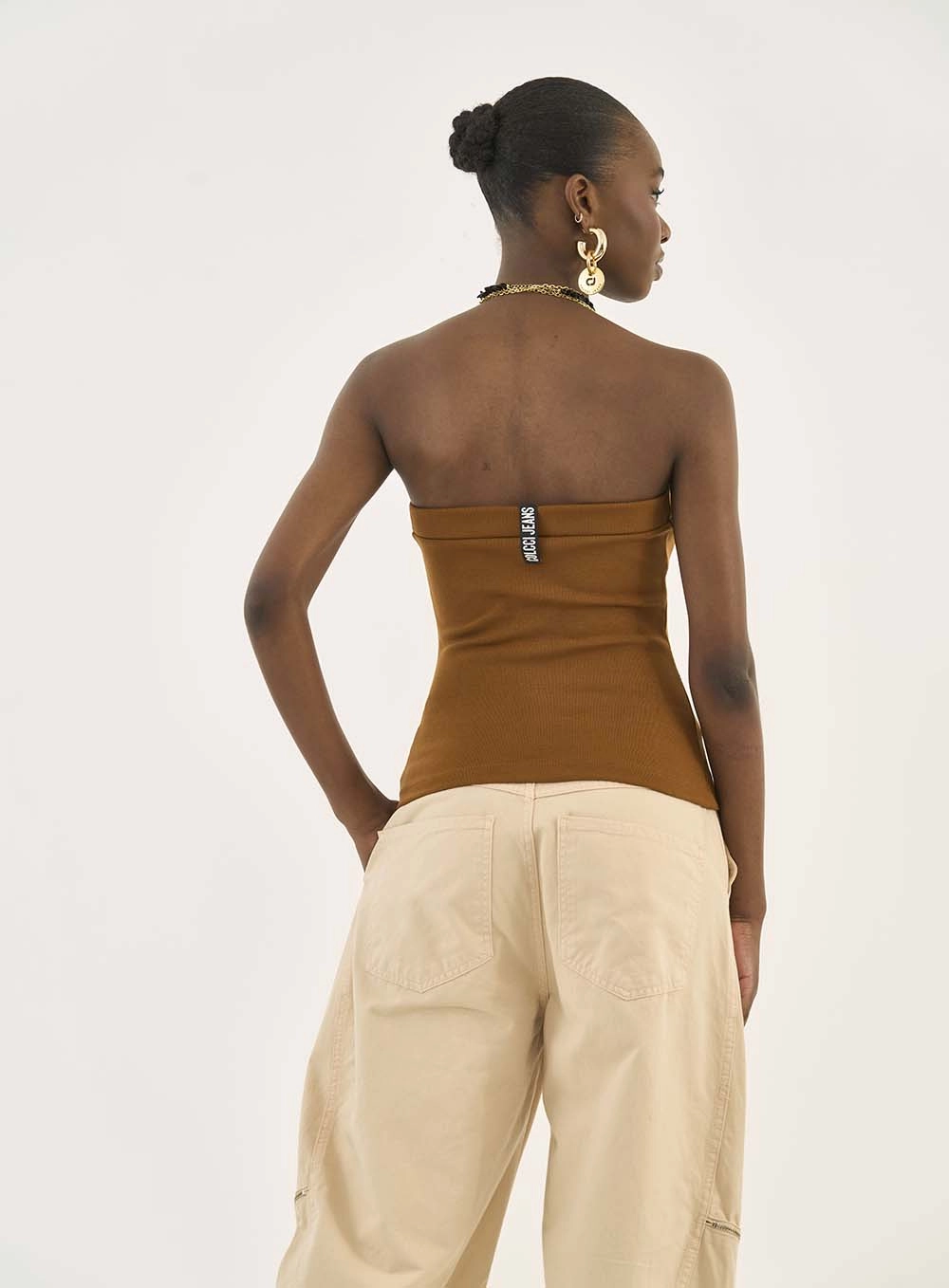 Blusa Tomara Que Caia Buttons Marrom