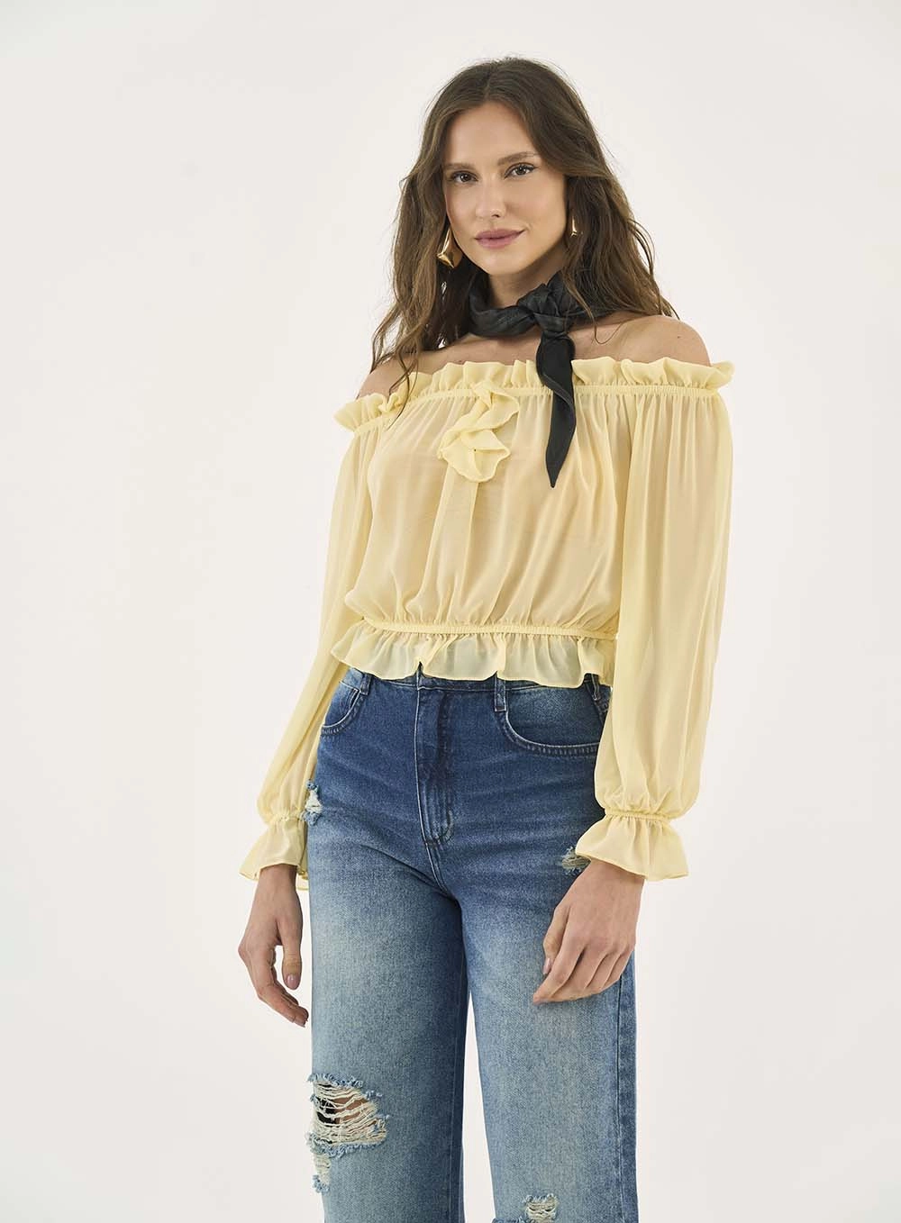 Blusa Colcci Jeans Amarelo
