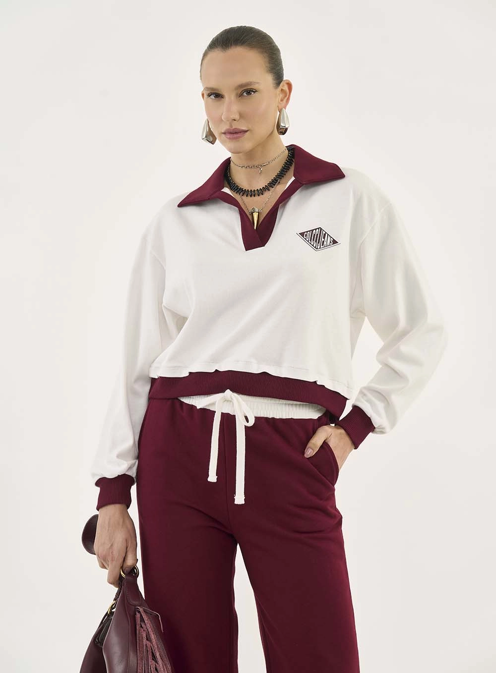 Blusão Comfort Gola Polo Aberta Off Shell