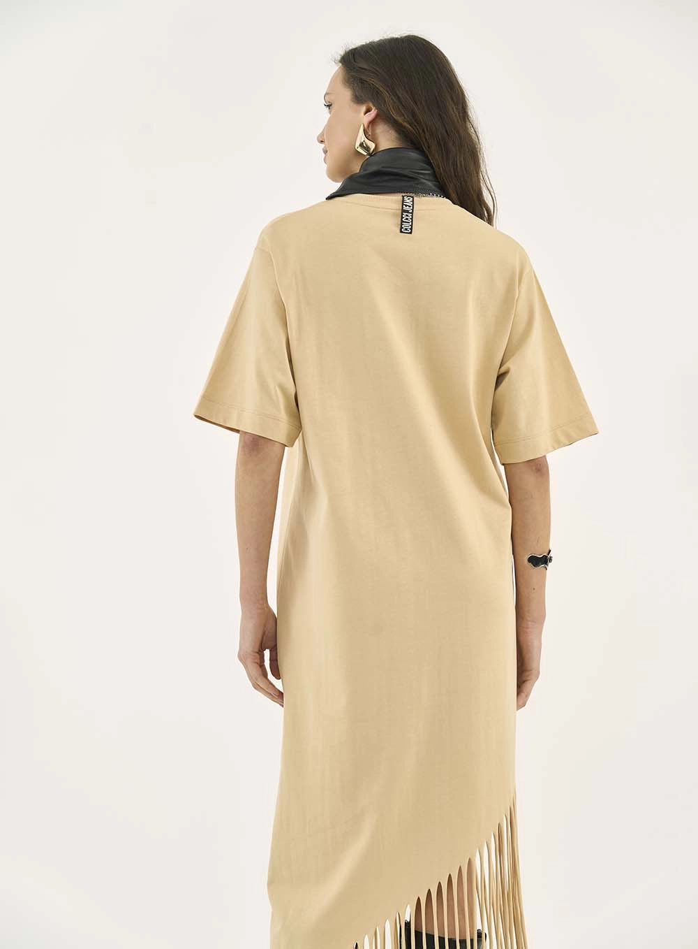 Vestido Malha 1 Feminino Colcci Jeans Bege