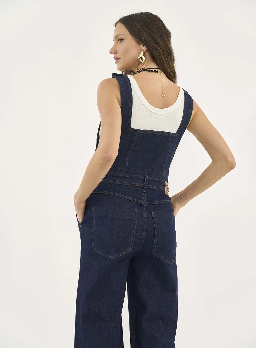 Jardineira Jeans Índigo