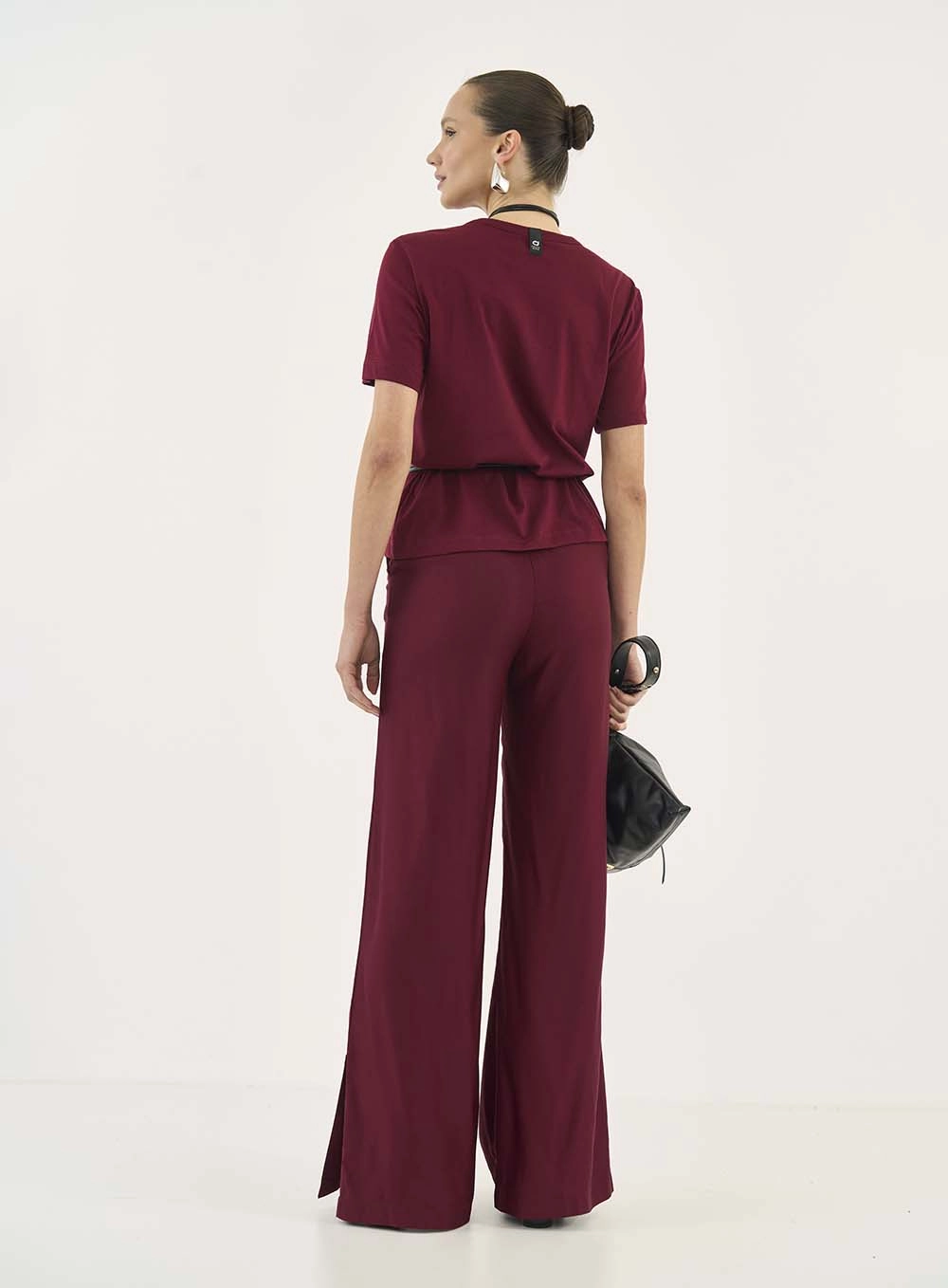 Calca Tecido Plano  Feminino Colcci Jeans Bordô