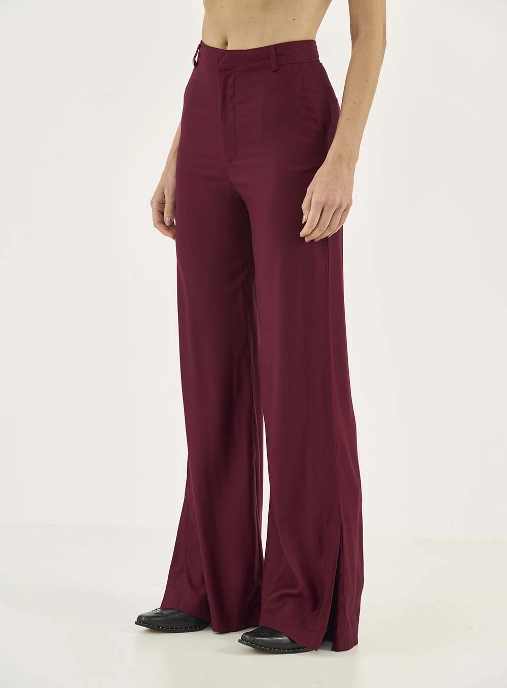 Calca Tecido Plano  Feminino Colcci Jeans Bordô