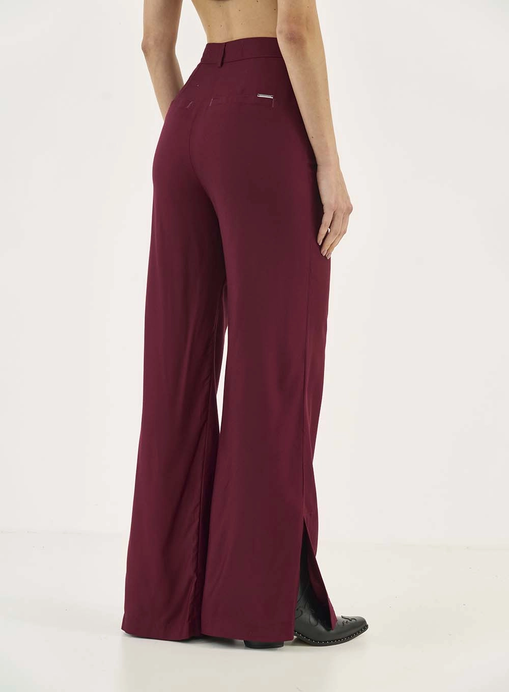 Calca Tecido Plano  Feminino Colcci Jeans Bordô