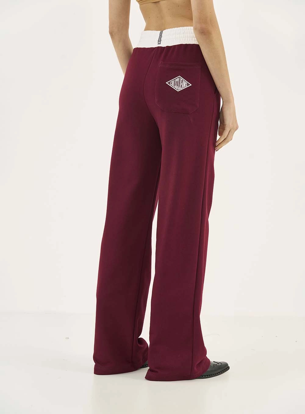 Calça Moletom Cós Elástico Bordô