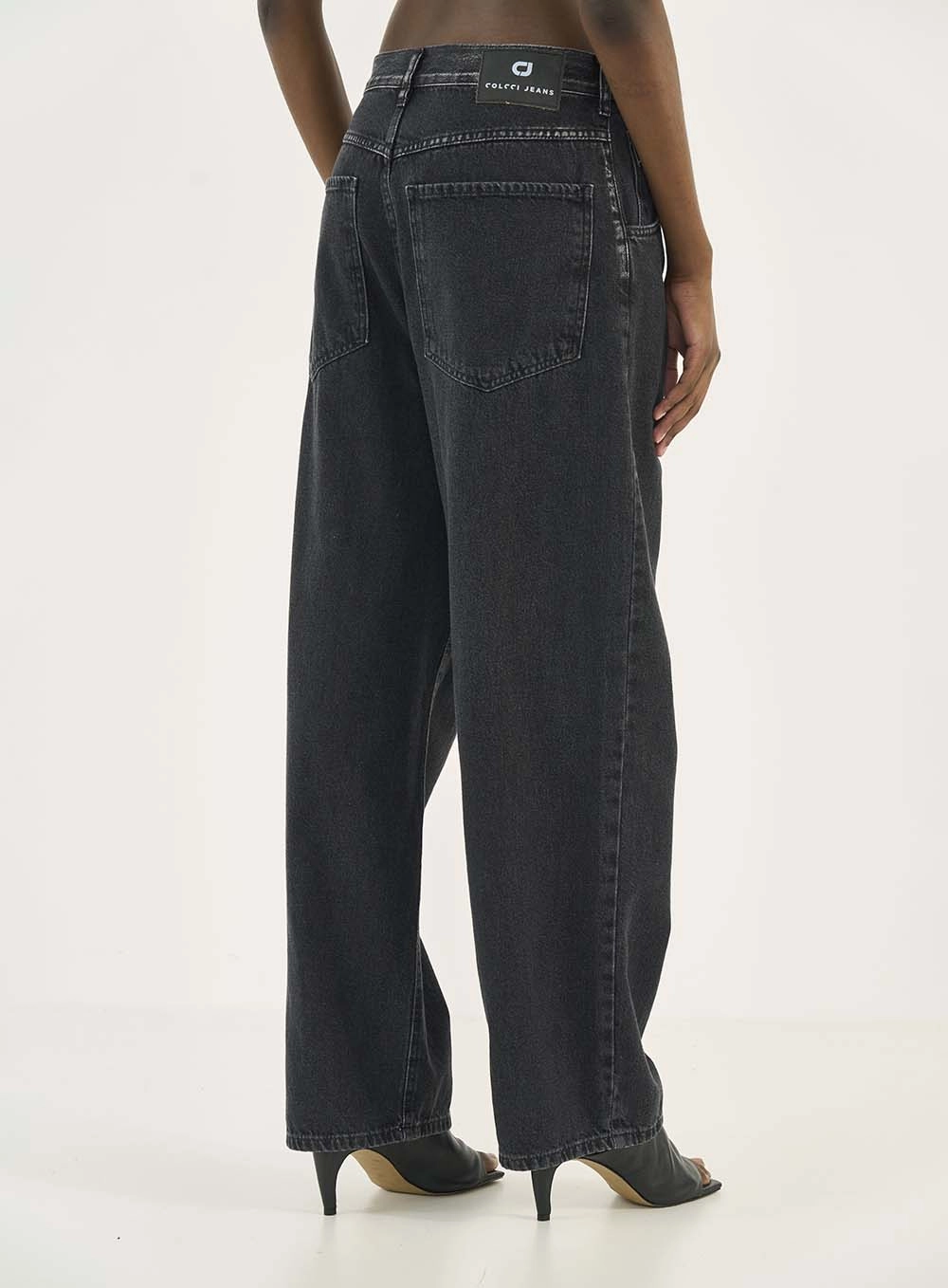 Calça Jeans Wide Leg Baggy Indigo Preto