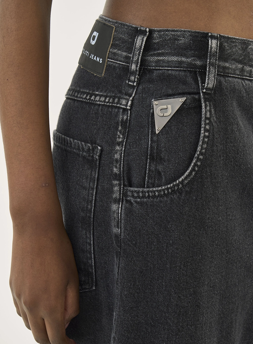 Calça Jeans Wide Leg Baggy Indigo Preto