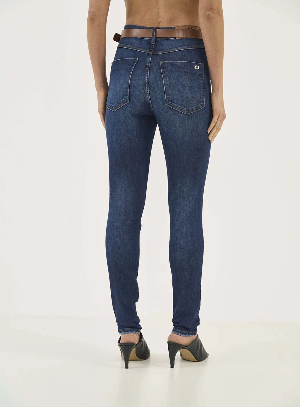 Calça Jeans Skinny Madrid Com Cinto Índigo