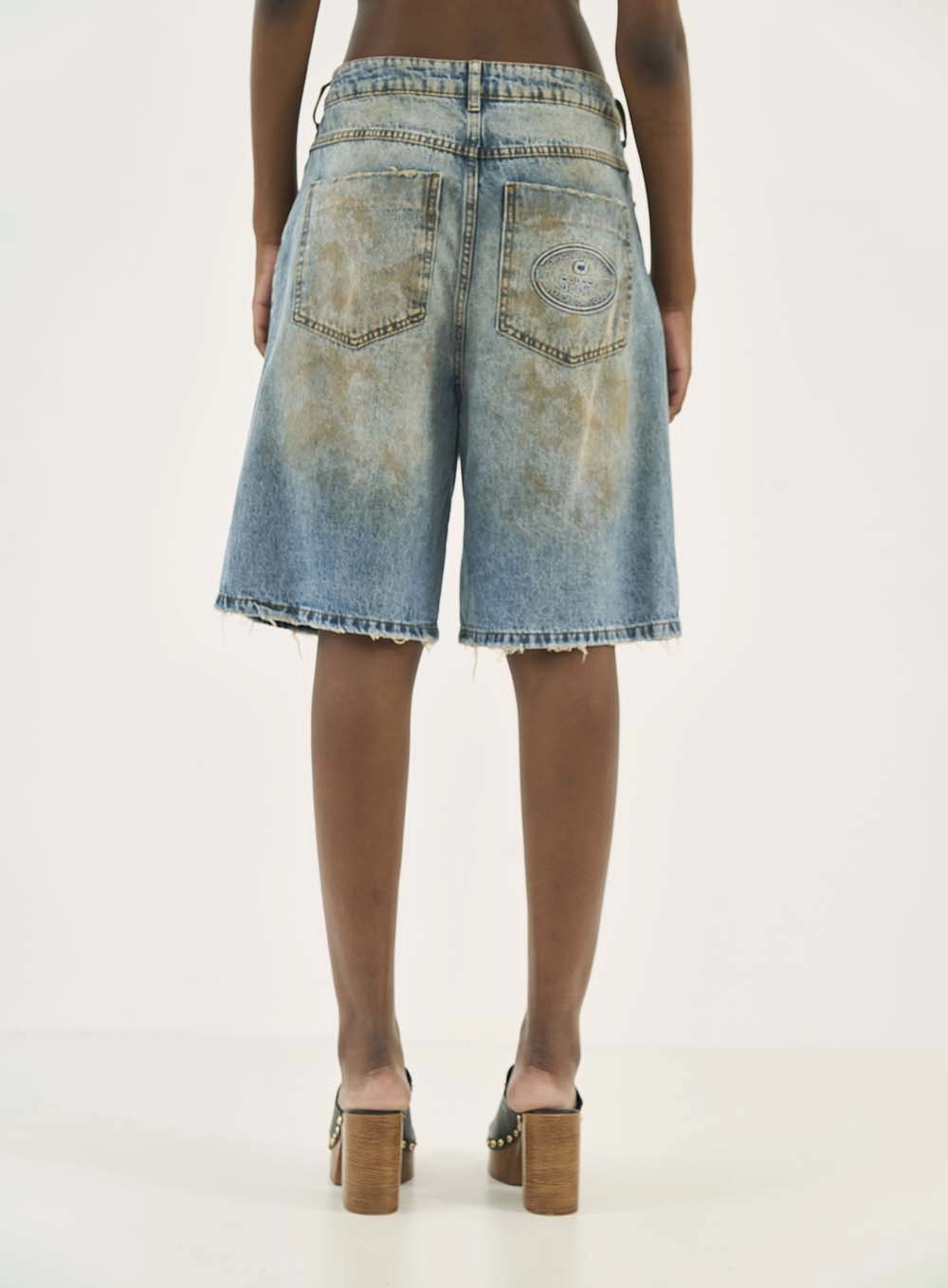 Bermuda Jeans Ampla Miami Índigo