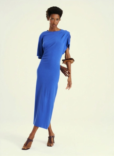 Vestido Feminino Longo Ombro Assimétrico