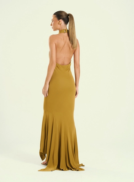 Vestido Feminino Longo Assimétrico