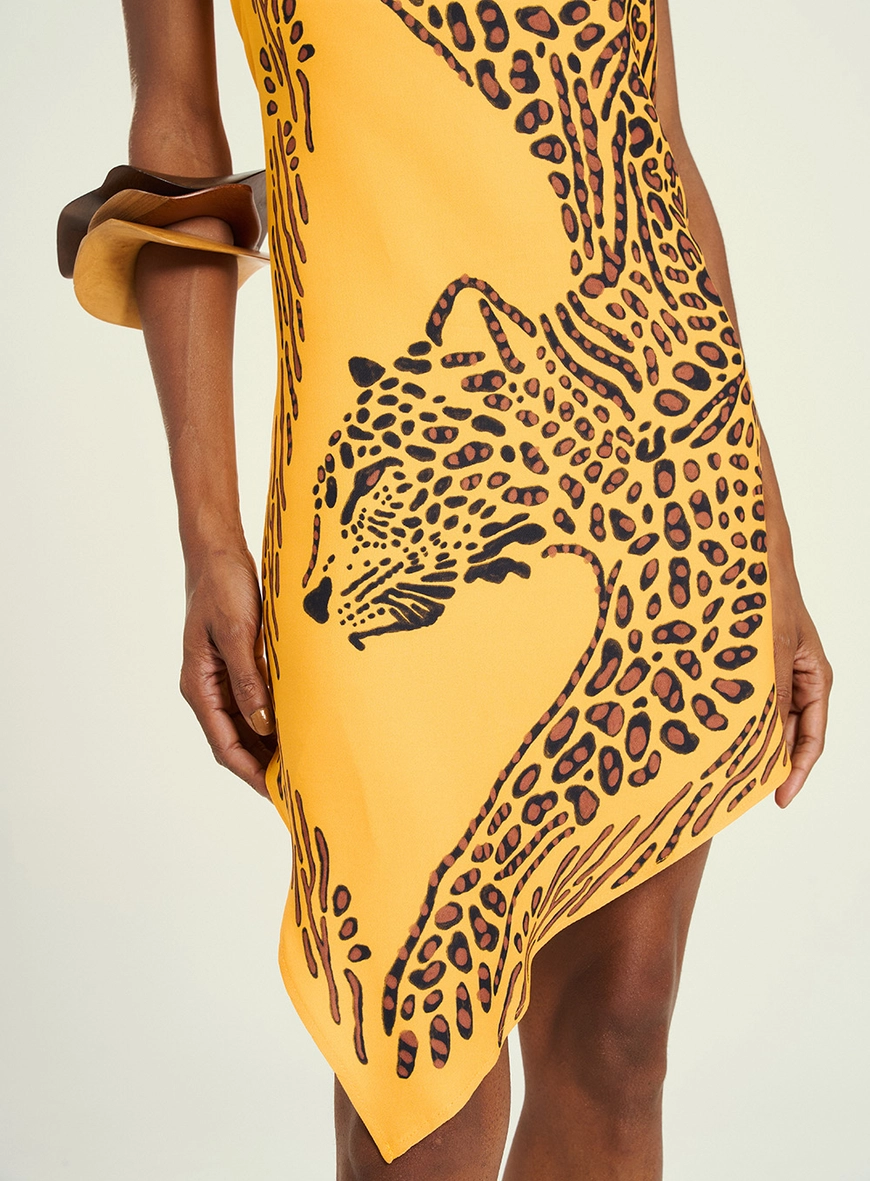 Vestido Feminino Curto Um Ombro Só Estampado Estampados 3
