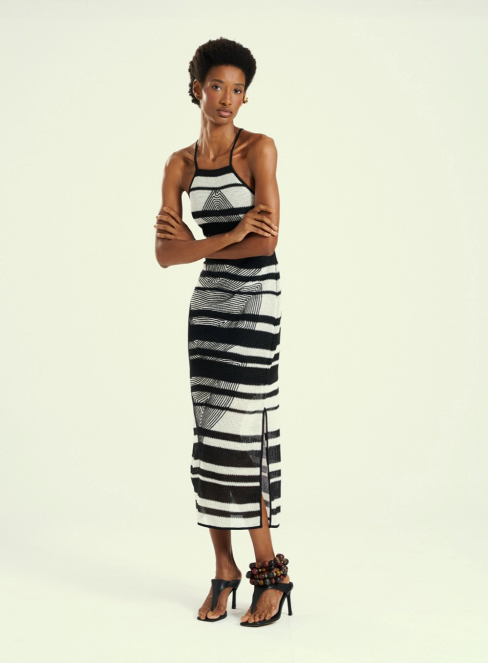Vestido Feminino Midi Bordado Estampado Estampados 4