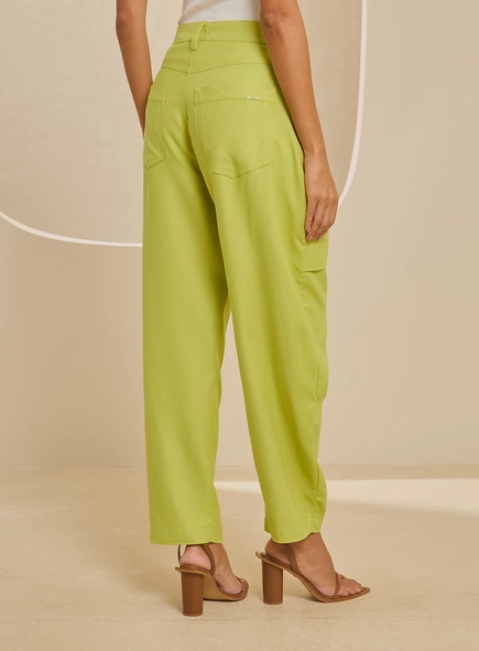 Calça Alfaiataria Slouchy Feminina Cintura Alta