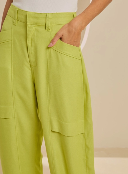 Calça Alfaiataria Slouchy Feminina Cintura Alta