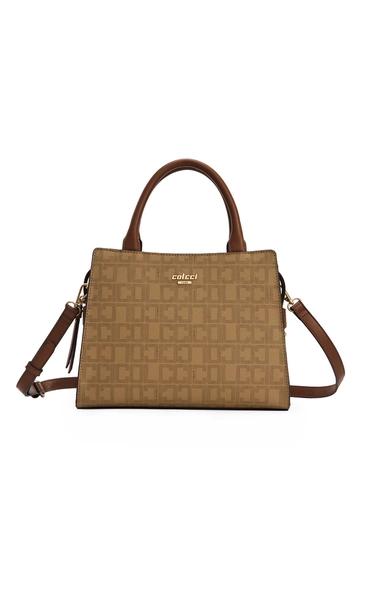 Bolsa Colcci Feminina Monograma Caramelo