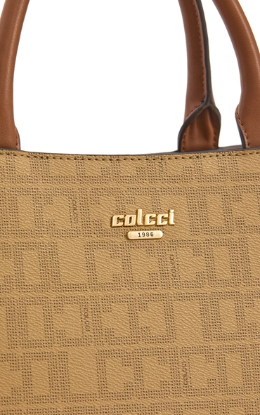 Bolsa Colcci Feminina Monograma Caramelo
