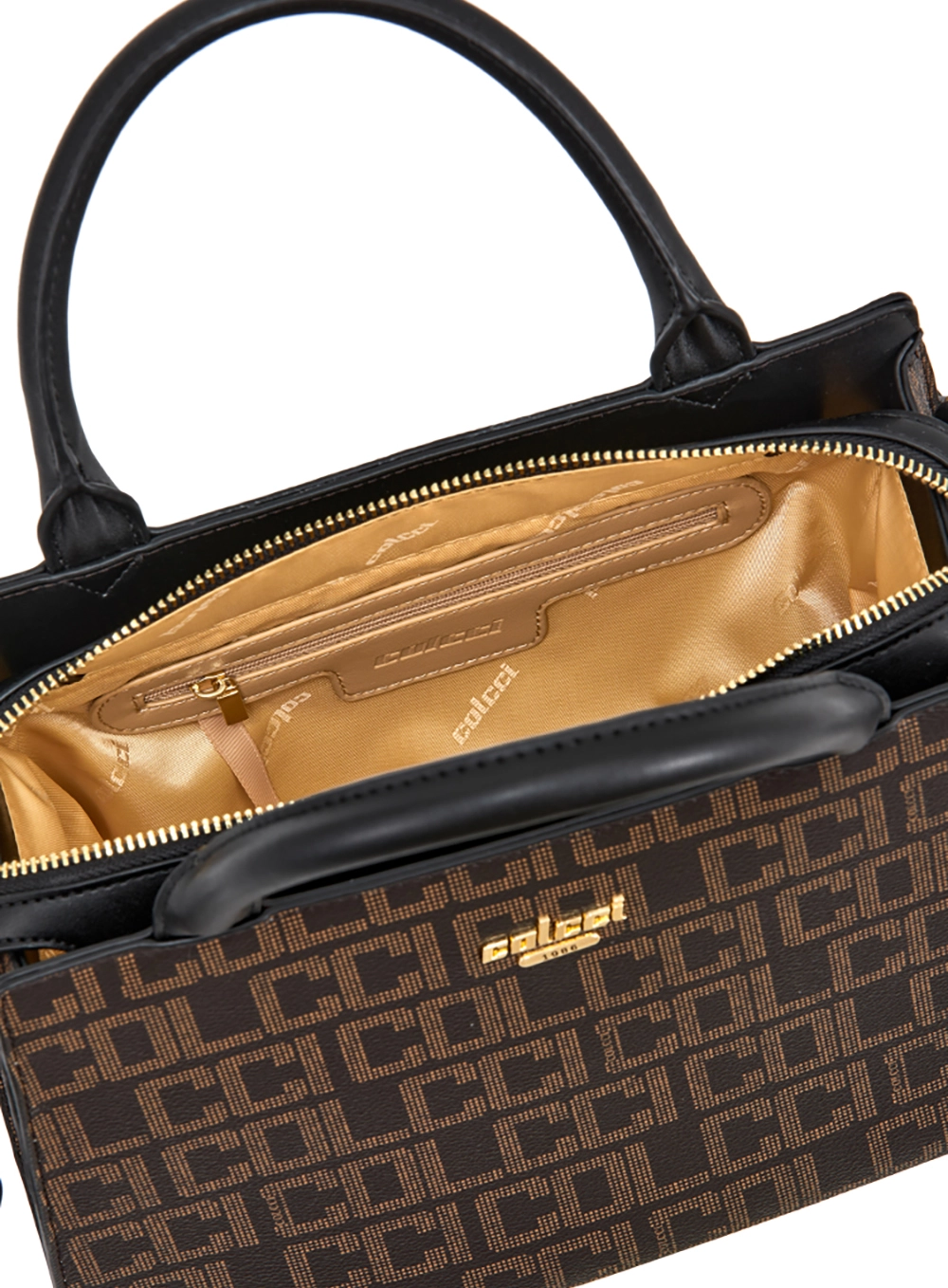 Bolsa Colcci Feminina Monograma Café