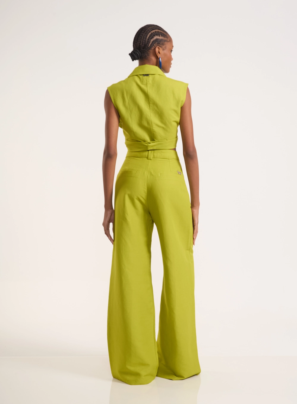 Colete Cropped Transpasse Urban Verde