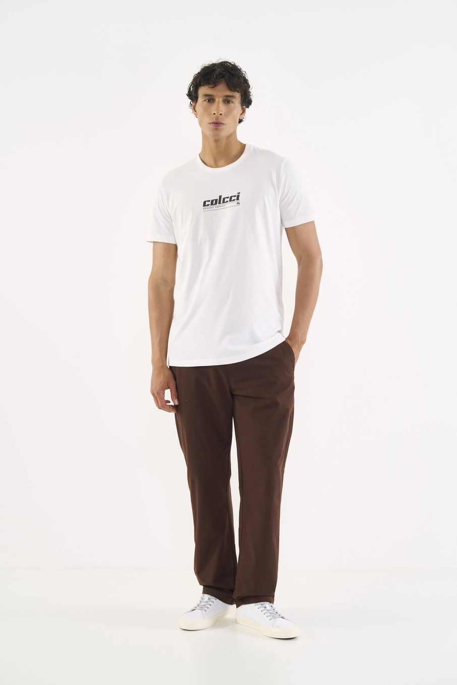 Camiseta Slim Masculina Com Logo Off Shell