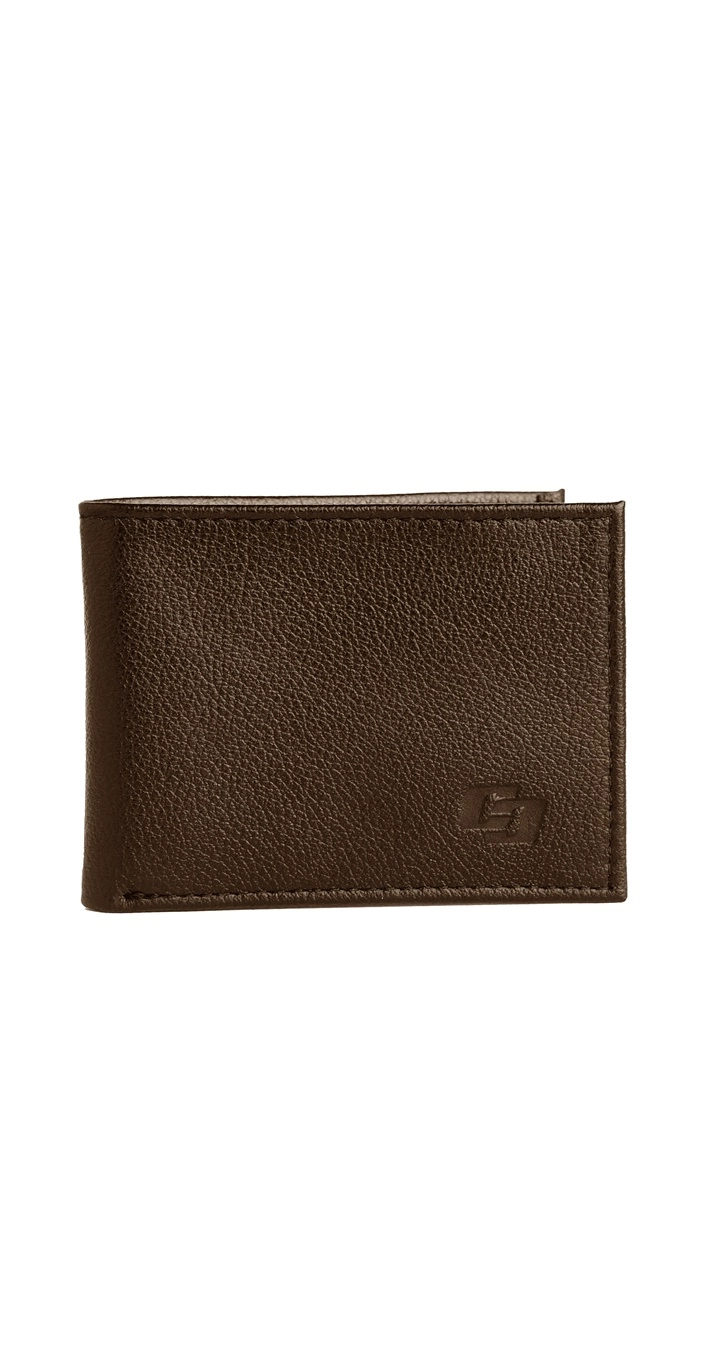 Carteira Slim Couro Colcci Marrom Evermore