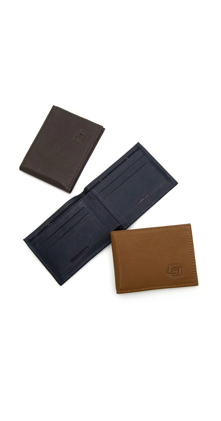 Carteira Colcci Couro Duplo C Azul