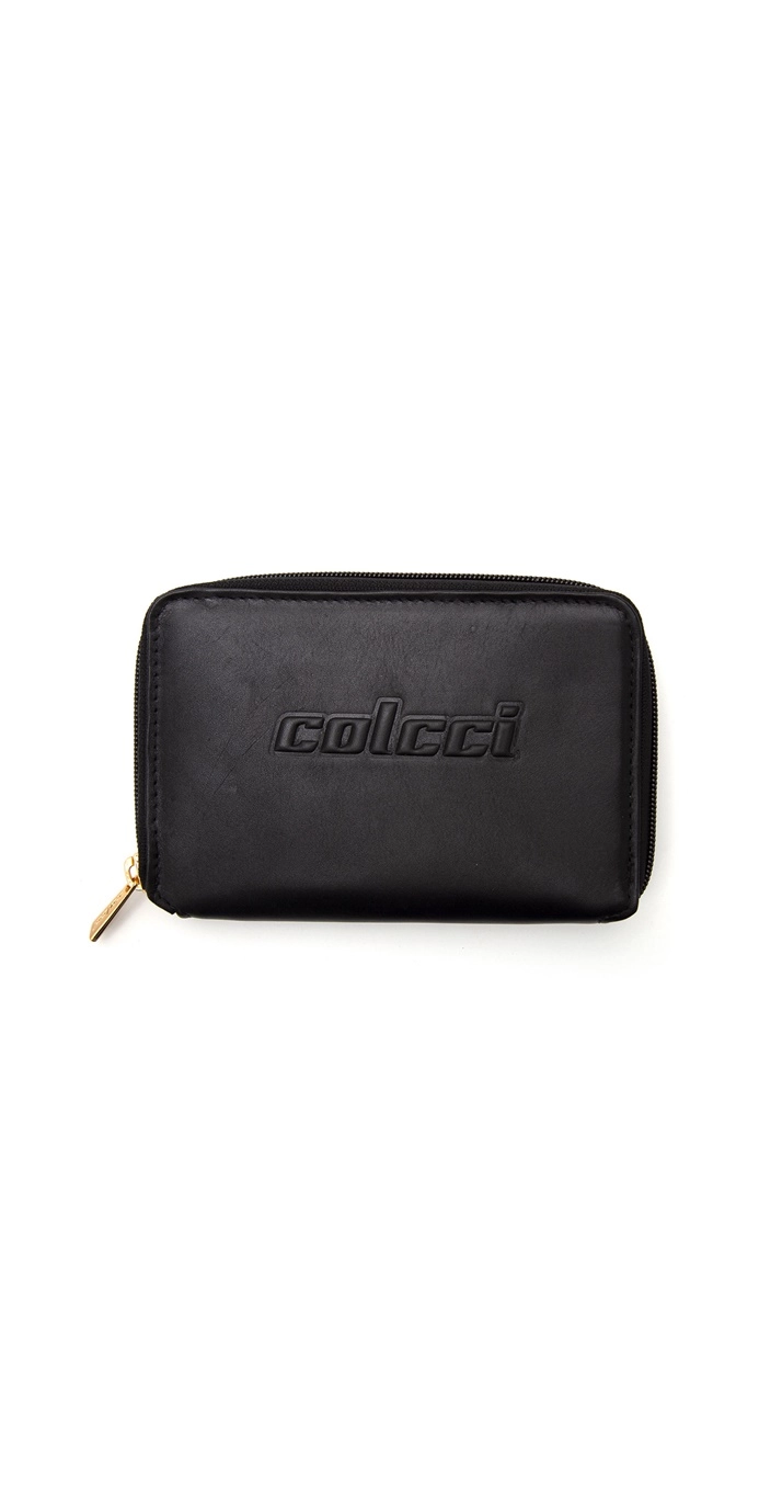 Carteira Com Zíper Colcci Couro Preto