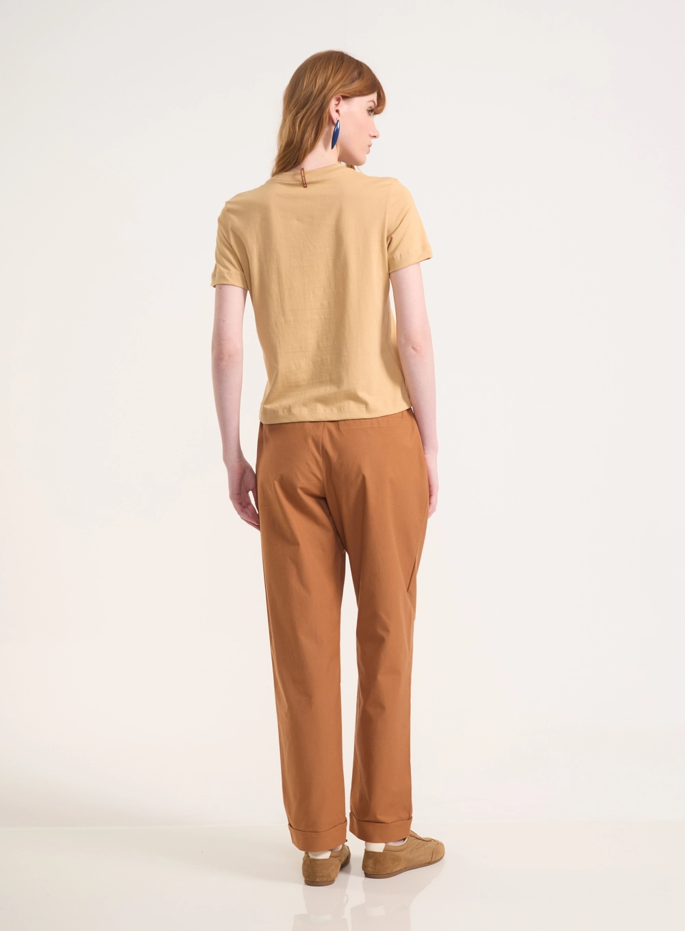 Camiseta Heritage Glow Com Strass Bege