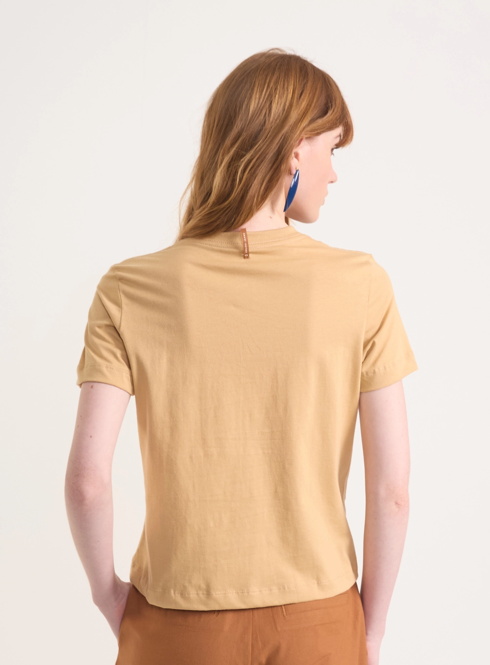 Camiseta Heritage Glow Com Strass Bege