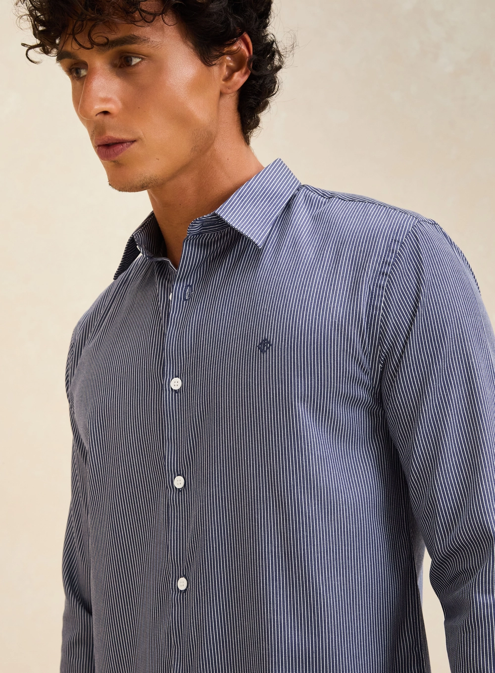 Camisa Masculina Slim Listrada Estampados 4