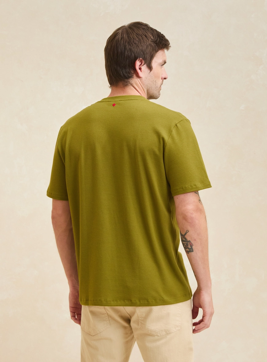 Camiseta Masculina New Box Texturizada Verde
