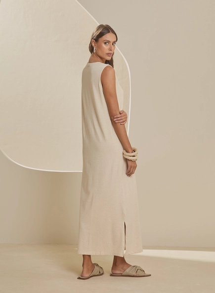 Vestido Midi Com Estampa