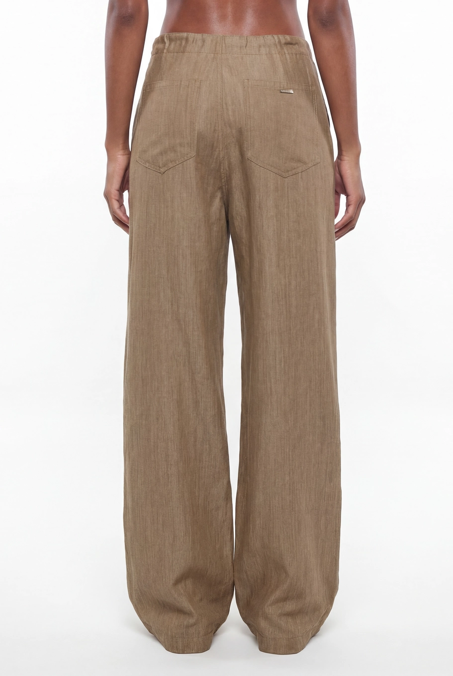 Calça Jeans Feminina Loose Fit Índigo Marrom 4