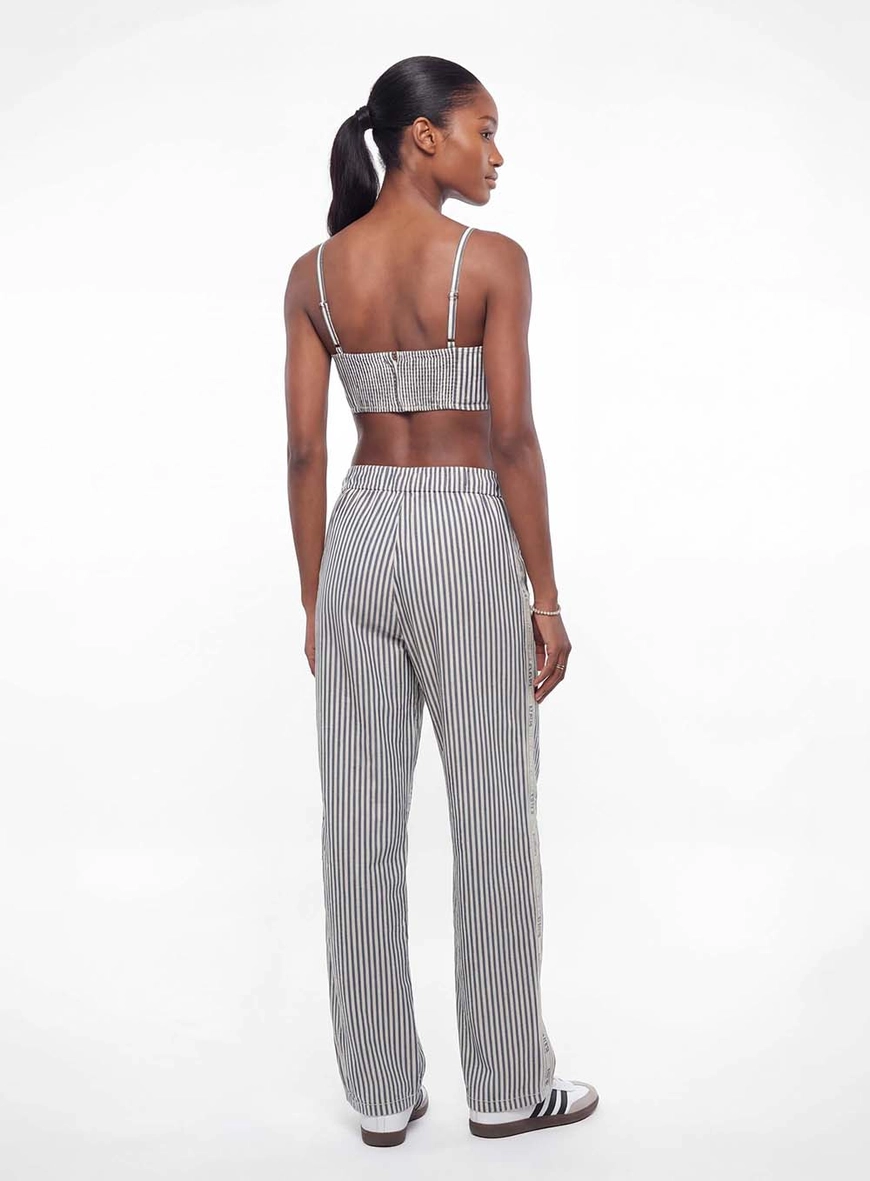 Calça Alfaiataria Feminina Loose Fit Listrada Estampados 2