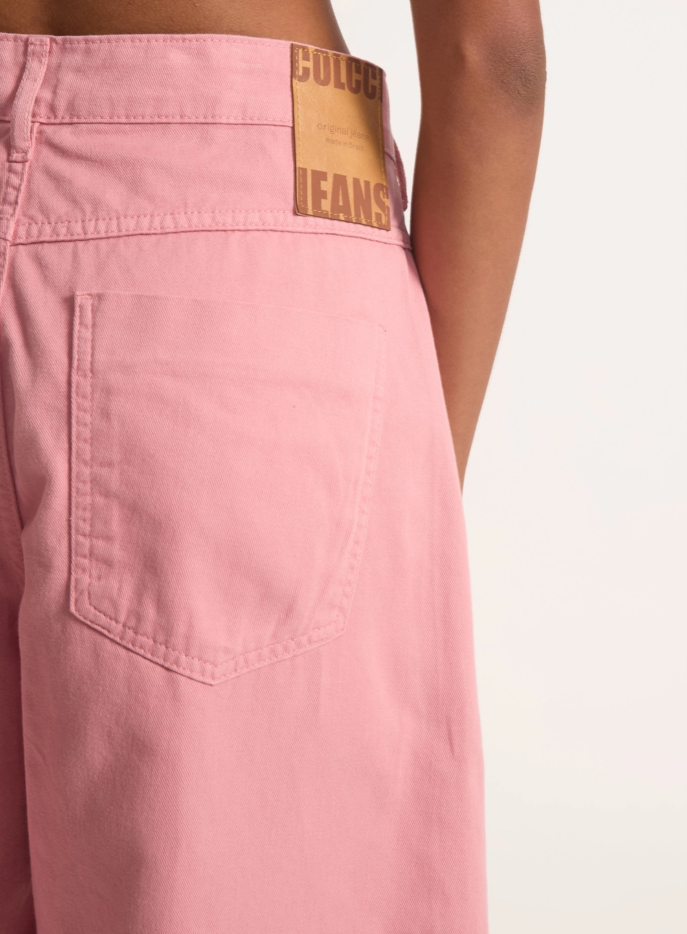 Bermuda Cancun Wide Leg Com Cintura Alta Rosa