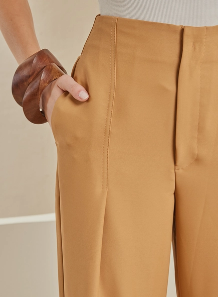 Calça Alfaiataria Feminina Reta Cintura Alta