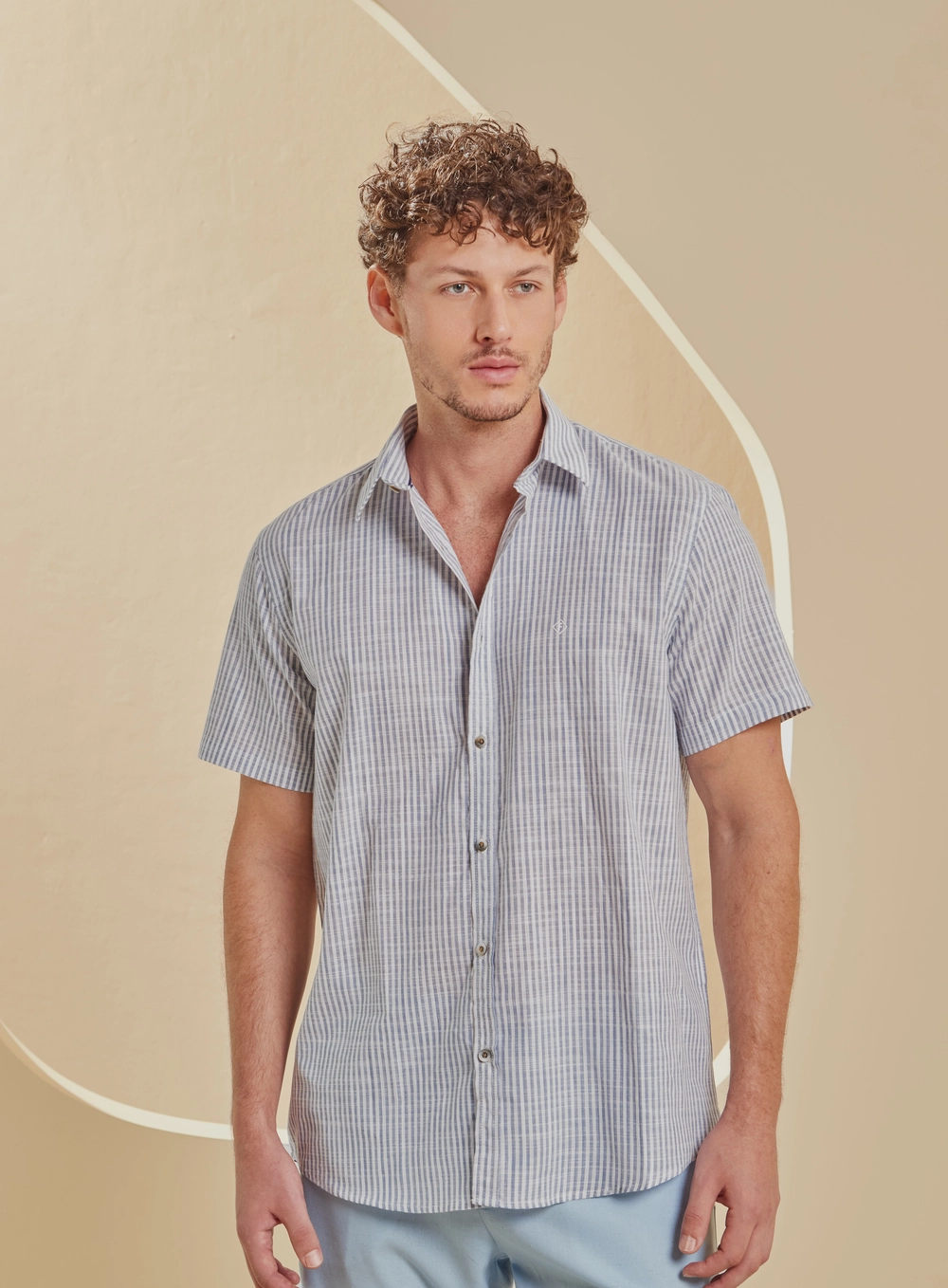 Camisa Masculina Relax Listrada Estampados 3